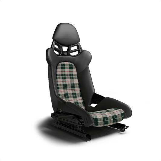 Mercedes 300SL Gullwing Plaid Seat Fabric - Green / Grey