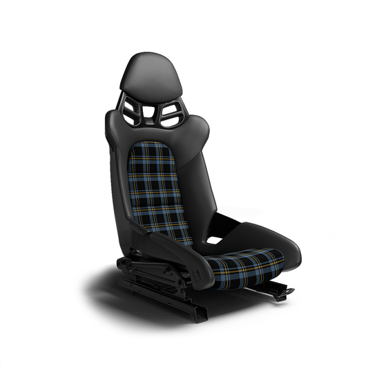 Porsche 914 Tartan Plaid Seat Fabric - Blue/Yellow/Black