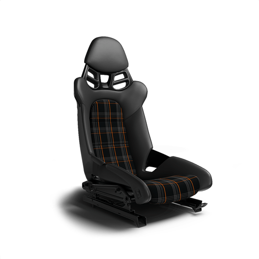Golf MK7 Style Plaid Tartan Fabric - Orange