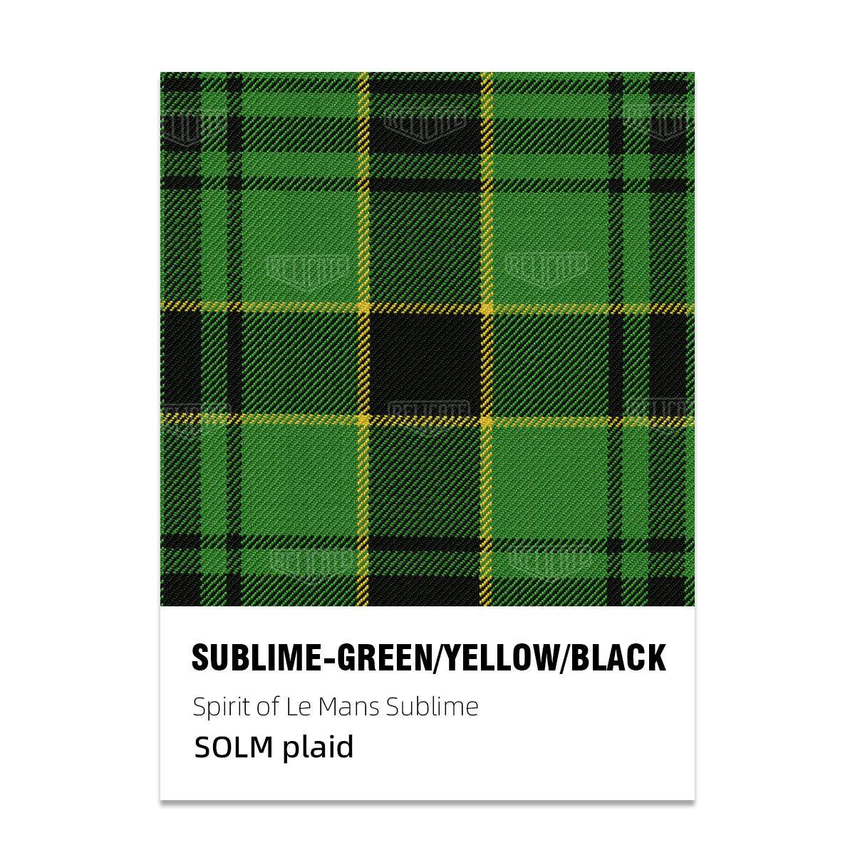 Spirit of Le Mans Plaid Fabric - Sublime - Green / Yellow / Black