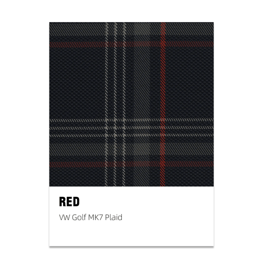 Golf MK7 Clark Plaid Tartan Fabric - Red