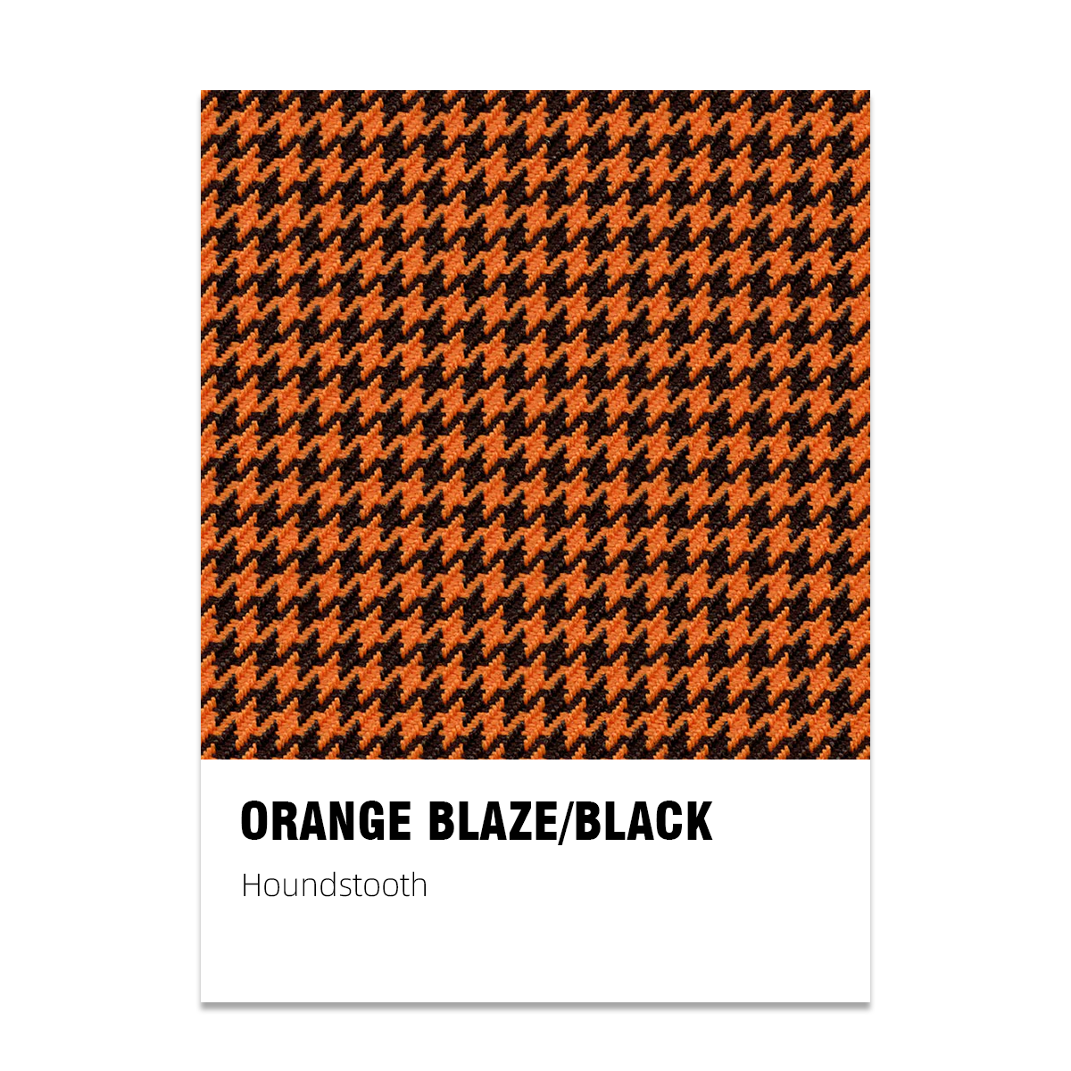 Houndstooth Seat Fabric - Orange Blaze / Black
