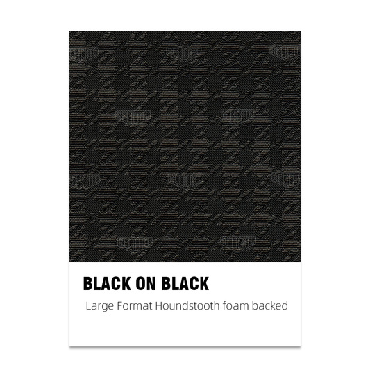 Large Format Houndstooth Seat Fabric - Black On Black