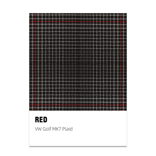 Golf MK8 GTI Plaid Tartan Fabric - Red