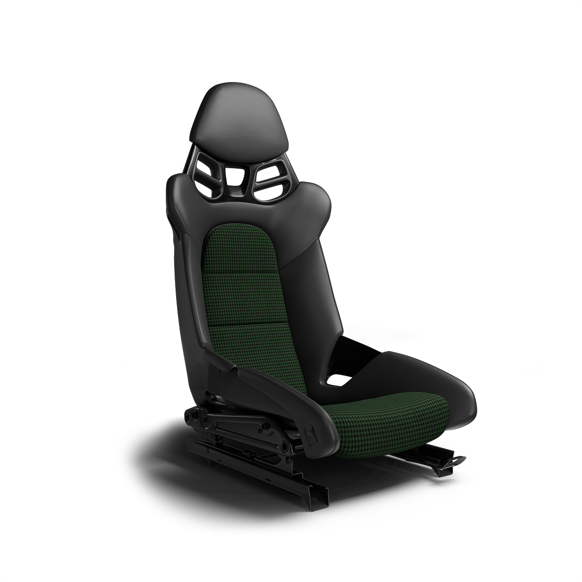Houndstooth Seat Fabric - Rallye Green / Black