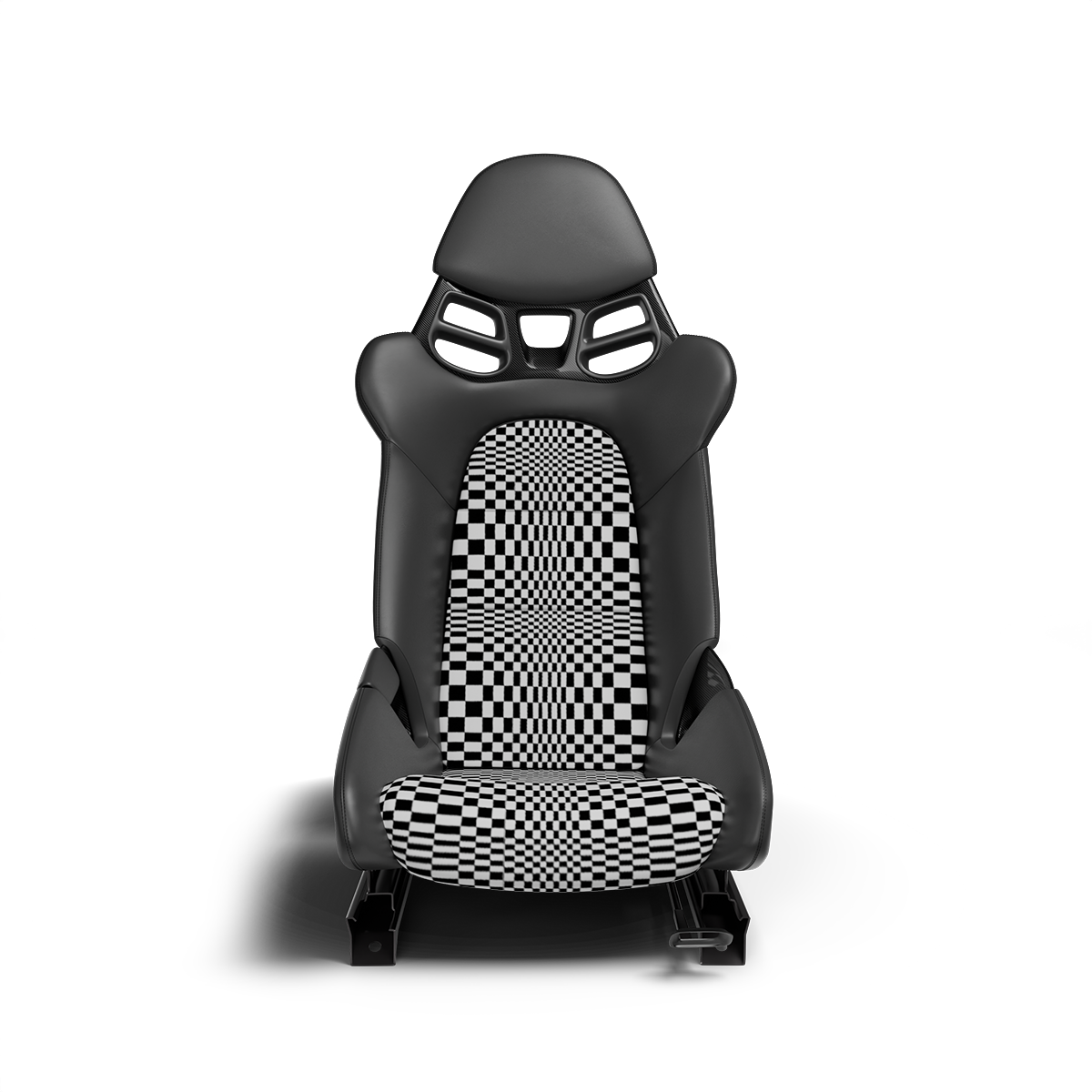 Porsche Pasha Checkerboard Seat Fabric - Black & White