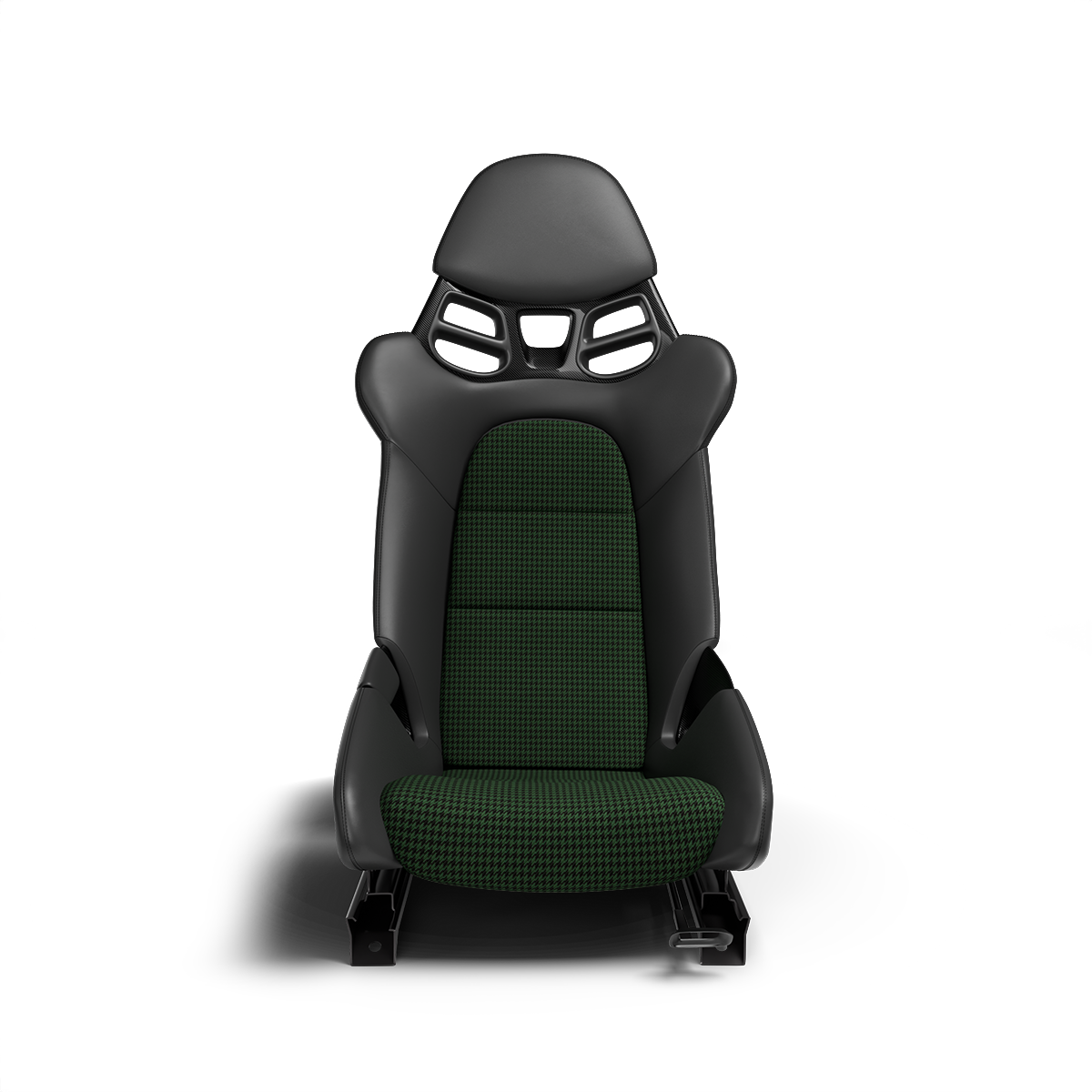 Houndstooth Seat Fabric - Rallye Green / Black