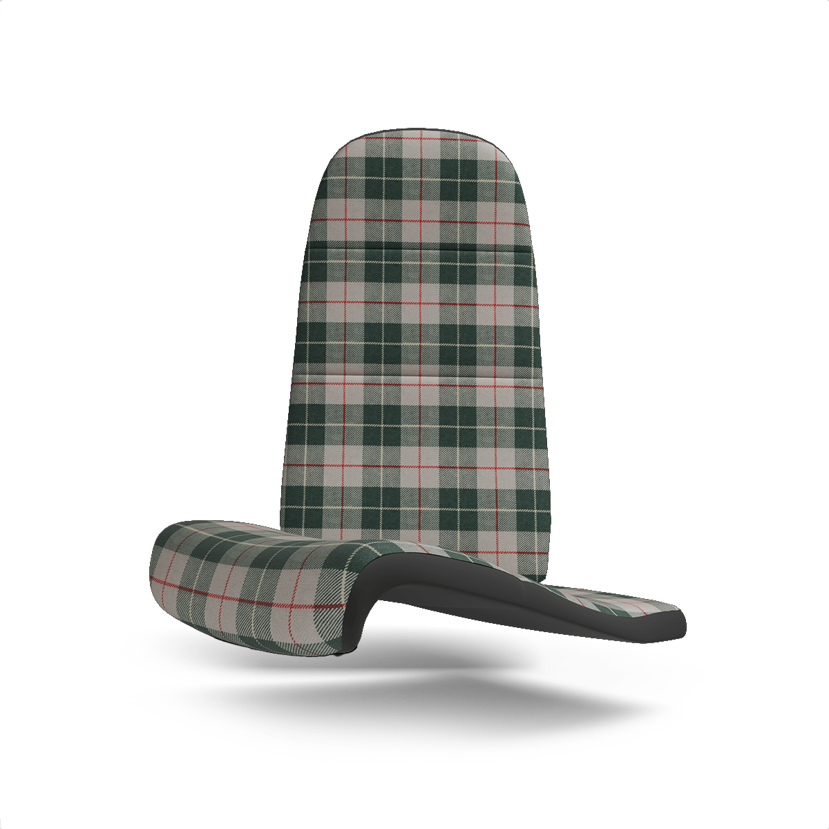 Mercedes 300SL Gullwing Plaid Seat Fabric - Green / Grey